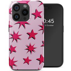 Selencia Vivid Backcover met MagSafe iPhone 15 Pro - Stars Rubine Red Light Pink