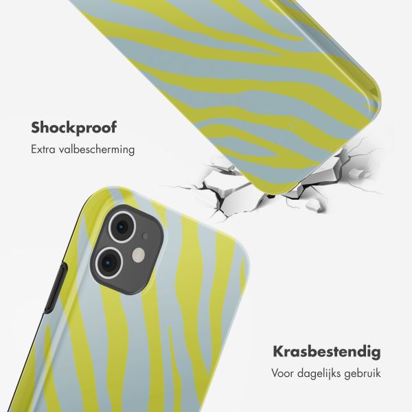 Selencia Vivid Backcover Apple iPhone 11 - Zebra Winter Sky Titanium Yellow
