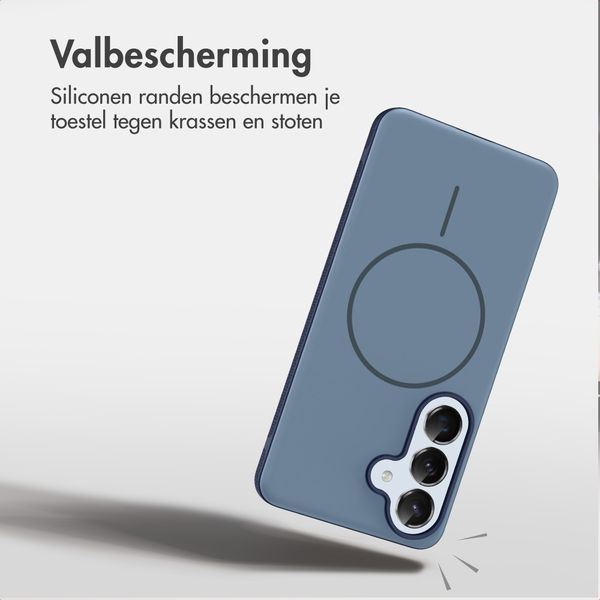 imoshion Color Backcover met Thin MagSafe Ring Samsung Galaxy S25 / S24 - Donkerblauw