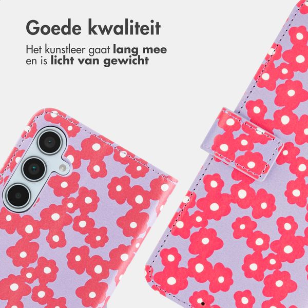 imoshion Design Bookcase Samsung Galaxy A35 - Dusty Rose Blossoms