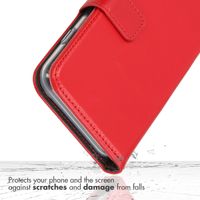 Selencia Genuine Leather Book Case Apple iPhone 17 Pro Max - Red