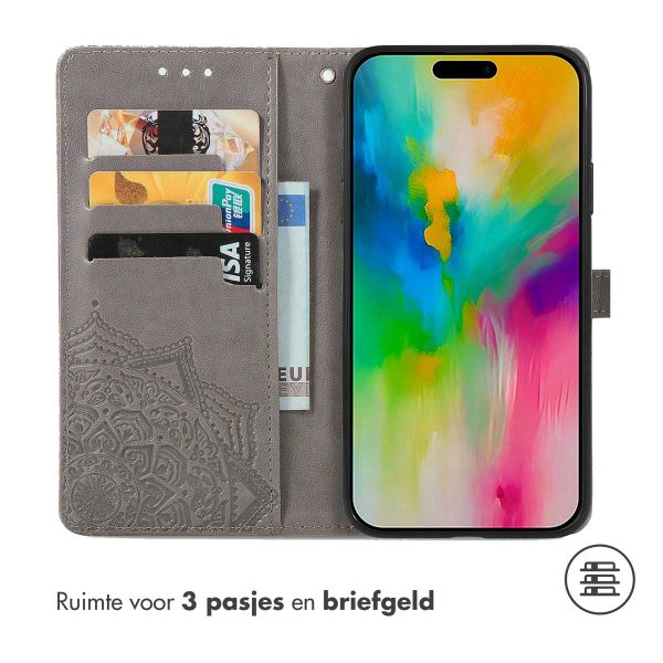 imoshion Mandala Bookcase Apple iPhone 16 - Grijs