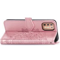 Mandala Bookcase Motorola Moto G9 Plus - Rosé Goud