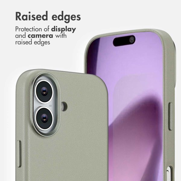 Accezz Leather Back Cover with MagSafe Apple iPhone 17 - Light Grey