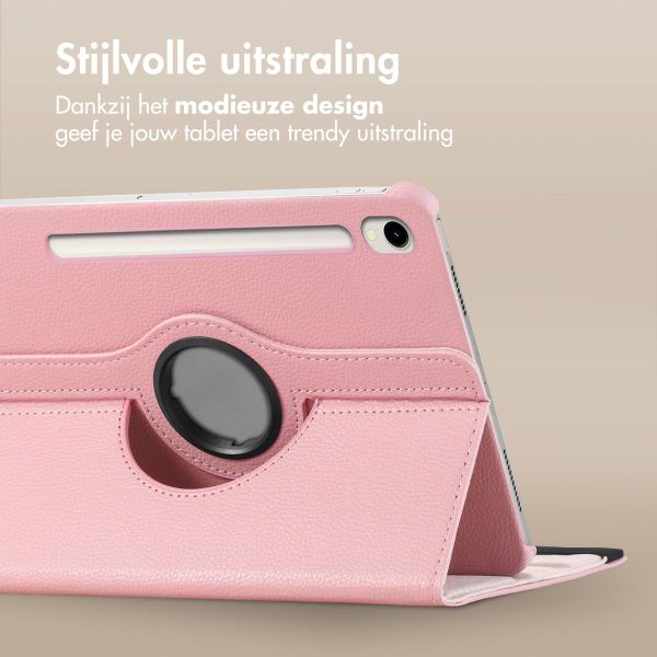 imoshion 360° draaibare Bookcase Samsung Galaxy Tab S10 Lite / S9 11.0 inch / Tab S10 FE / S9 FE 10.9 inch - Roze