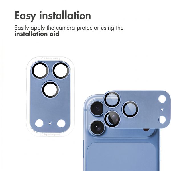 imoshion Camera Protector Glass 2-pack Apple iPhone 18 Pro Max / 17 Pro Max - Light Blue