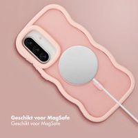 Selencia Wavy Backcover met MagSafe Samsung Galaxy A36 / A56 - Soft Pink