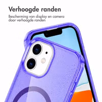 imoshion Sparkle Backcover met MagSafe Apple iPhone 12 (Pro) - Glitter Paars