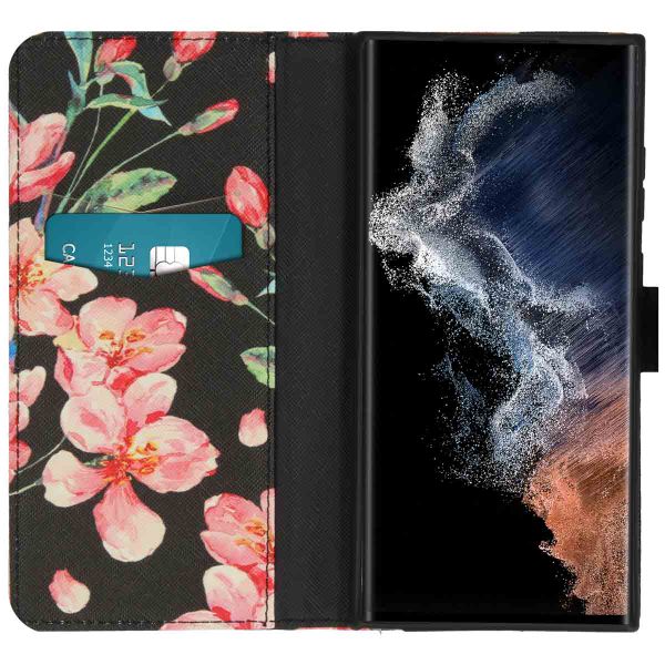 imoshion Design Softcase Bookcase Samsung Galaxy S23 Ultra - Blossom Black