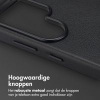 Accezz MagSafe Leather Backcover Samsung Galaxy S26 Ultra - Onyx Black