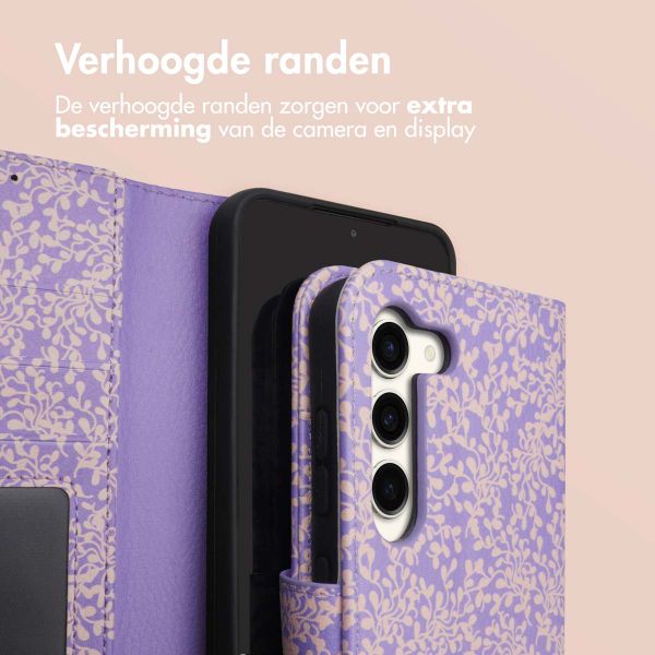 imoshion Design Bookcase Samsung Galaxy S23 - Purple White Flowers