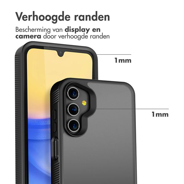 Accezz Rugged Frosted Backcover Samsung Galaxy A15 (5G/4G) - Zwart