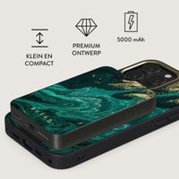 Burga Magnetic Powerbank 5.000 mAh - Geschikt voor MagSafe en Qi2 - Emerald Pool / Gunmetal