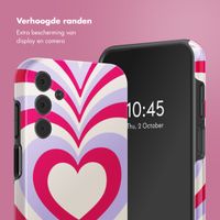 Selencia Vivid Backcover Samsung Galaxy A15 (5G) - Double Hearts Rubine Red Lilac