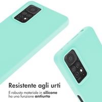 imoshion Siliconen hoesje met koord Xiaomi Redmi Note 11 Pro - Mintgroen