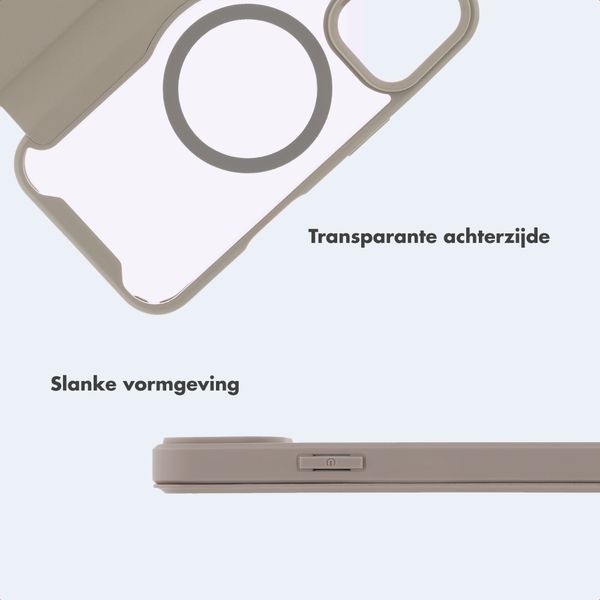 imoshion Transparante Bookcase met MagSafe Apple iPhone 14 / 13 - Beige