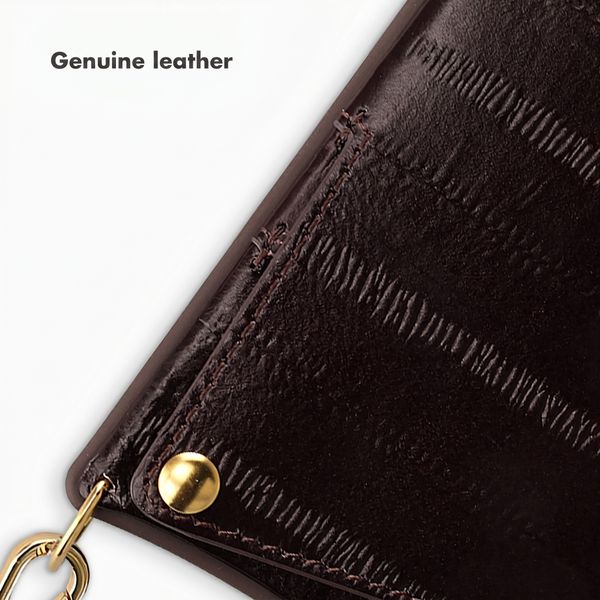 Selencia Nova Real Leather Back Cover with Card Holder Apple iPhone 15 - Dark Chocolate