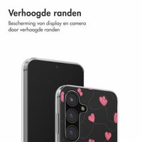 imoshion Design hoesje Samsung Galaxy S24 FE - Dusty Rose Connected Hearts