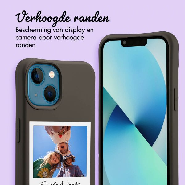 Gepersonaliseerd Color Backcover MagSafe met afneembaar koord en polaroid  iPhone 13 - Black Coffee