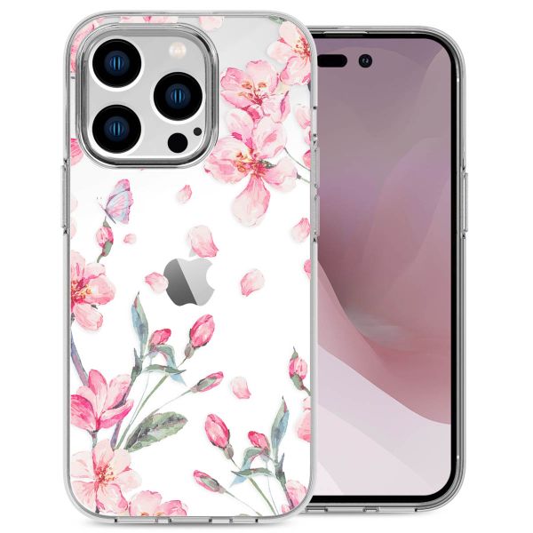 imoshion Design hoesje iPhone 14 Pro - Bloem - Roze