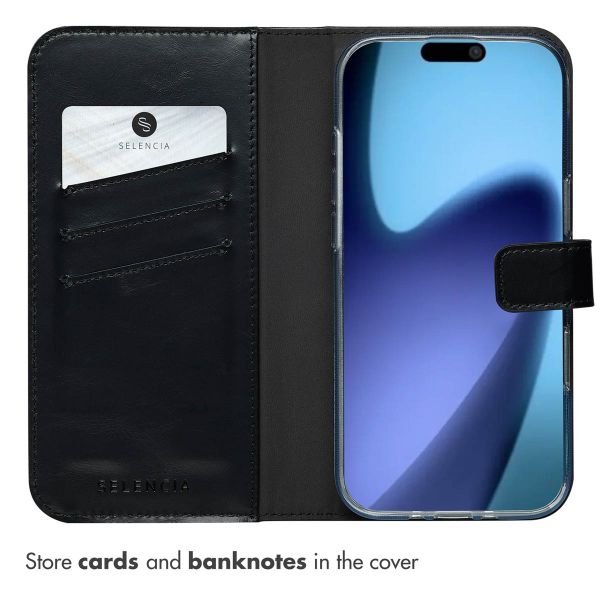 Selencia Genuine Leather Book Case Apple iPhone Air - Black