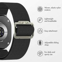 imoshion Elastic Nylon Band Samsung Galaxy Watch 9 (40/44mm) / Watch 8 (40/44mm) / Classic (46mm) - Black