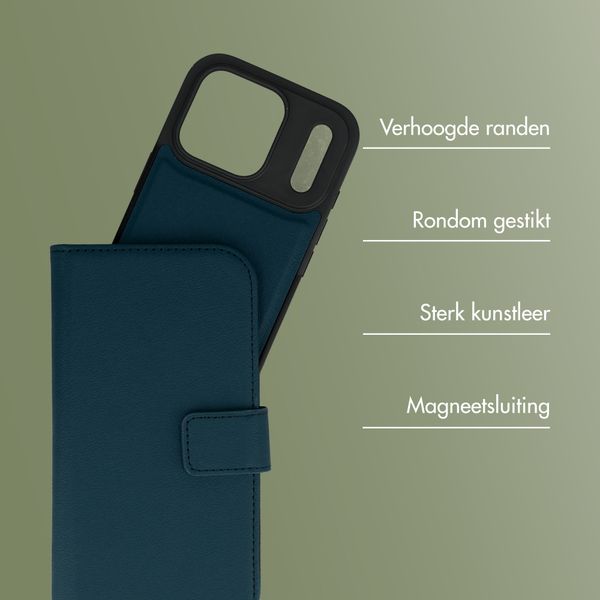 imoshion Uitneembare 2-in-1 Luxe Bookcase Apple iPhone 17 Pro - Blauw