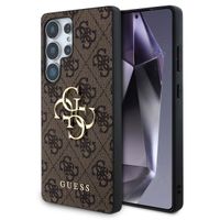 Guess 4G Metal Logo Backcover Samsung Galaxy S25 Ultra - Bruin