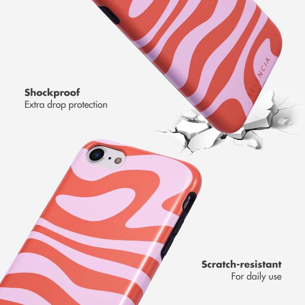 Selencia Vivid Back Cover Apple iPhone SE (2022 / 2020) / 8 / 7 / 6(s) - Dream Swirl Pink