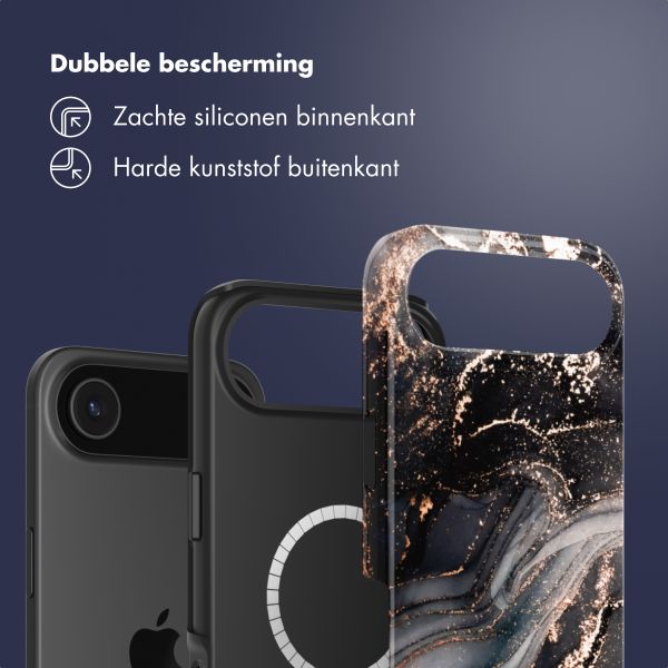 Selencia Vivid Backcover met MagSafe Apple iPhone Air - Chic Marble Black