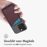 Accezz Leren Kaarthouder - Geschikt voor MagSafe en Qi2 - Heath Purple