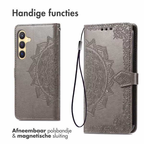 imoshion Mandala Bookcase Samsung Galaxy S24 / S25 - Grijs
