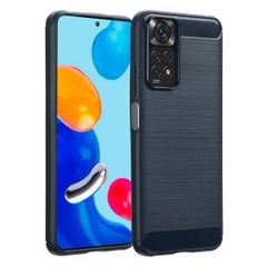 imoshion Brushed Backcover Xiaomi Redmi Note 11 (4G) / Note 11S (4G) - Donkerblauw