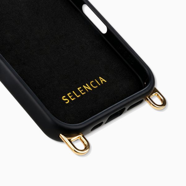 Selencia Rivièra MagSafe Backcover met afneembare haakjes Apple iPhone 16 Pro - Velvet Black