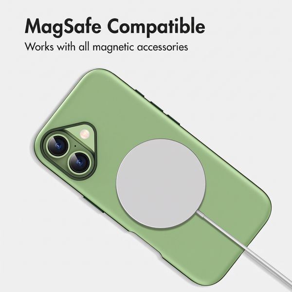 imoshion Colour Back Cover with Thin MagSafe Ring Apple iPhone 16 - Dark Green