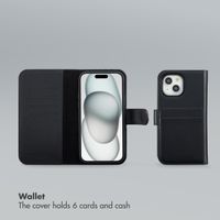Selencia Olyn Detachable Bookcase with MagSafe Apple iPhone 15 - Black