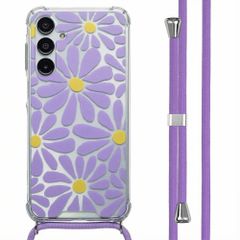 imoshion Design hoesje met koord Samsung Galaxy A16 - Tropical Violet Flowers Connect