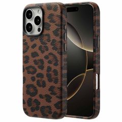 Selencia Sabi Case Panther Print with MagSafe Apple iPhone 16 Pro Max - Mocha Brown