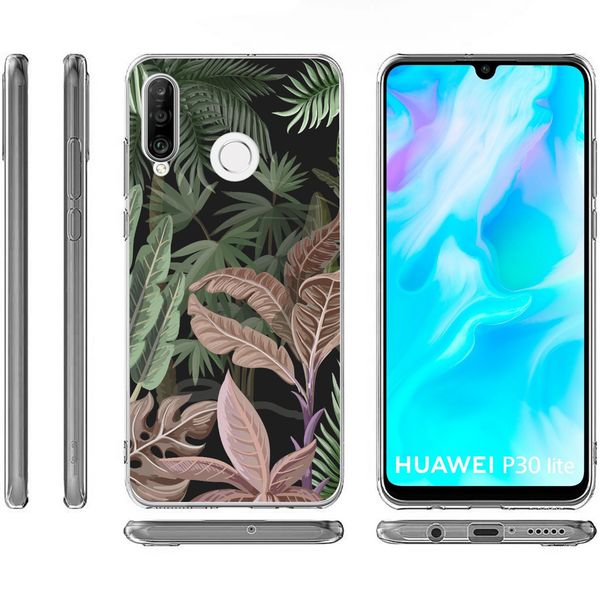 imoshion Design hoesje Huawei P30 Lite - Jungle - Groen / Roze