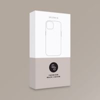 Selencia Riva Backcover met Pashouder Apple iPhone 15 Pro - Zwart