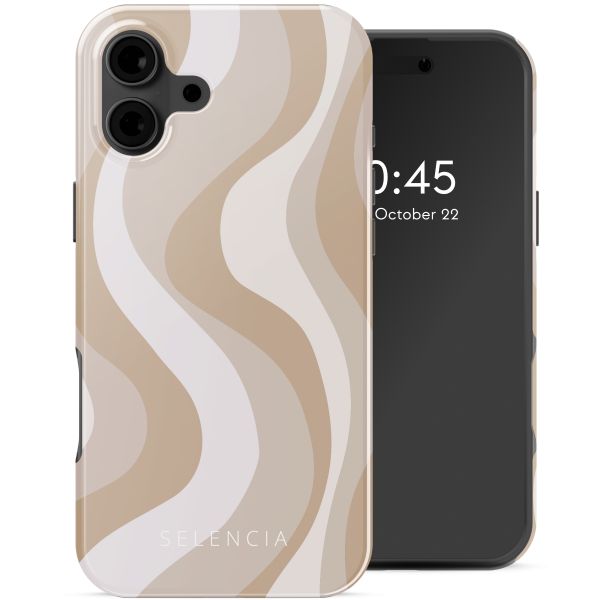 Selencia Vivid Tough Backcover met MagSafe Apple iPhone 16 - Desert Waves Beige