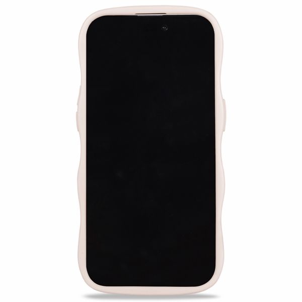 Holdit Wavy Case Apple iPhone 12 (Pro) - Transparent / Light Beige