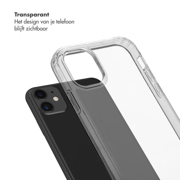 Selencia Transparent Case with Hooks + Lova Wrist Strap Apple iPhone 11 - Cotton Candy