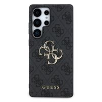 Guess 4G Metal Logo Backcover Samsung Galaxy S25 Ultra - Zwart