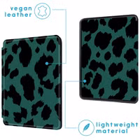 imoshion Design Slim Hard Case Bookcase Amazon Kindle (2024) / Amazon Kindle (2022) 11th gen - Green Leopard