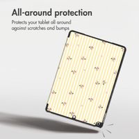 imoshion Design Trifold Case Apple iPad 9 (2021) 10.2 inch / iPad 8 (2020) 10.2 inch / iPad 7 (2019) 10.2 inch - Garden Stripes