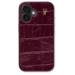 iDeal of Sweden Vegan Leather MagSafe Backcover Apple iPhone 16 - Fine Wine Croco