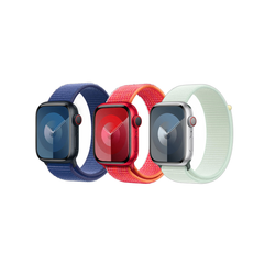 Apple 3 Pack Sport Loop band voor de Apple Watch | 38/40/41/42 mm - Soft Mint / (Product)RED / Ocean Blue