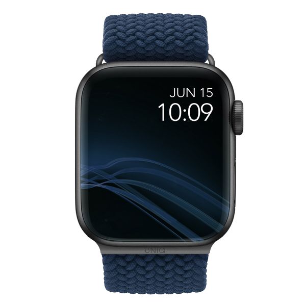 Uniq Aspen Braided bandje Apple Watch Series 1 t/m 10 / SE / Ultra (2) (44/45/46/49 mm) - Oxford Blue