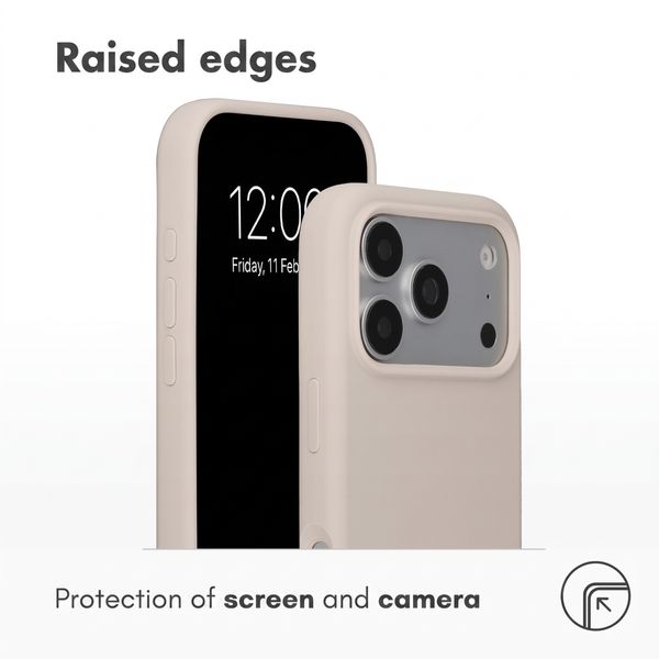 Accezz Liquid Silicone Case with MagSafe Apple iPhone 18 Pro / 17 Pro - Stone